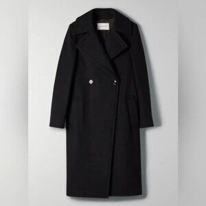 Babaton Benton Wool Coat – Black – Size Medium